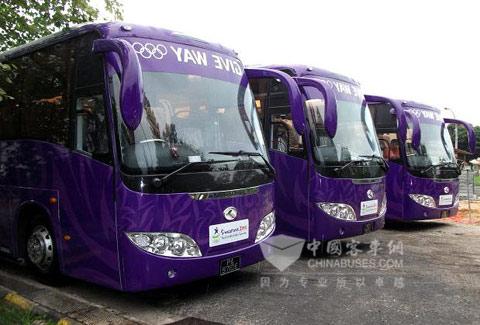 King Long Buses Serving YOG in Singapore